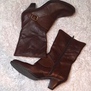 Born Dark Brown Heeled Boots